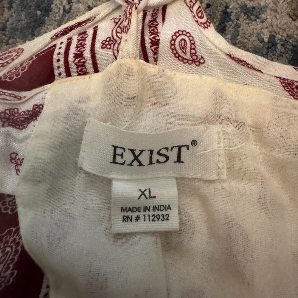 Exist Boho Patchwork Open Back Double Tie Side Sl… - image 9